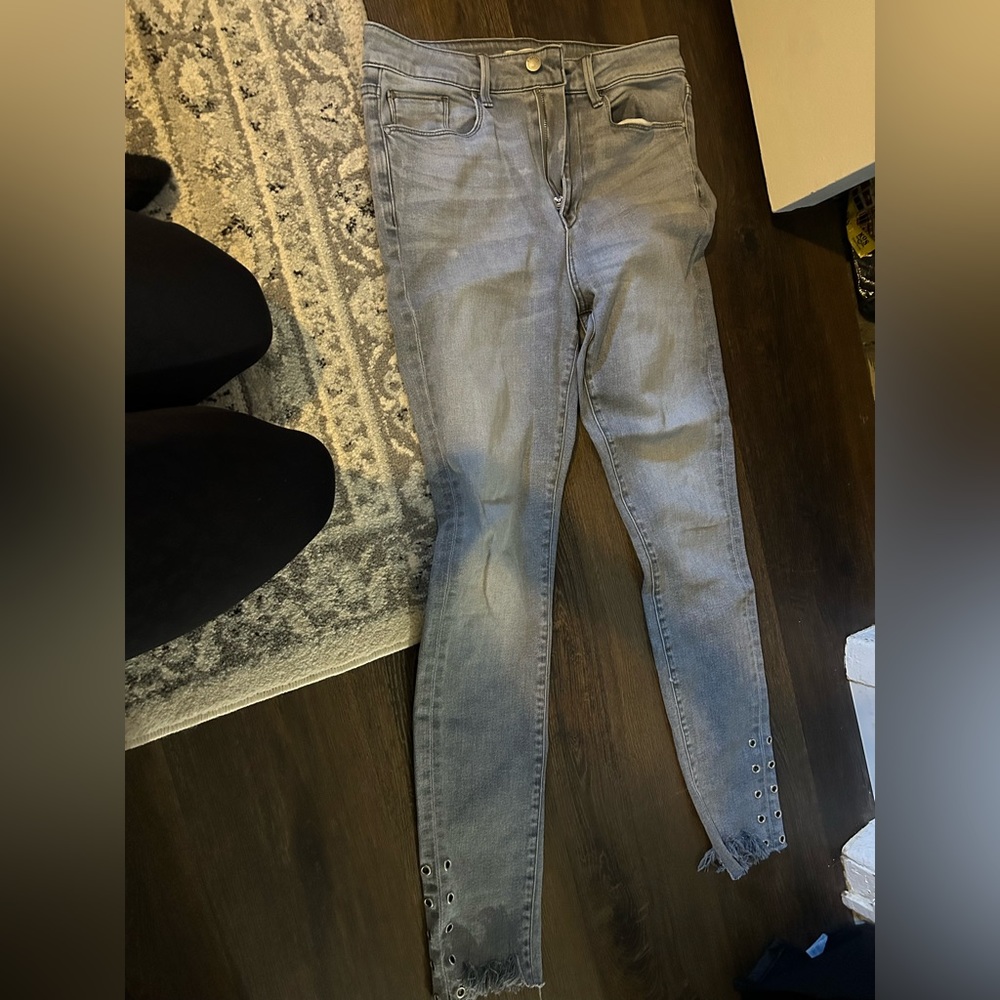 Fidelity frayed hem riveted skinny jeans size 29 worn once